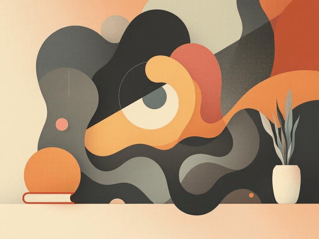 A professional abstract illustration representing the concept of Arrive Late, Leave Early in Short Fiction