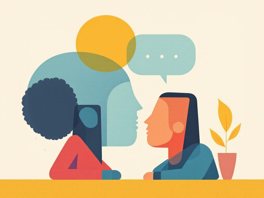 A professional abstract illustration representing the concept of Realistic Dialogue Isn’t the Same as Effective Dial...