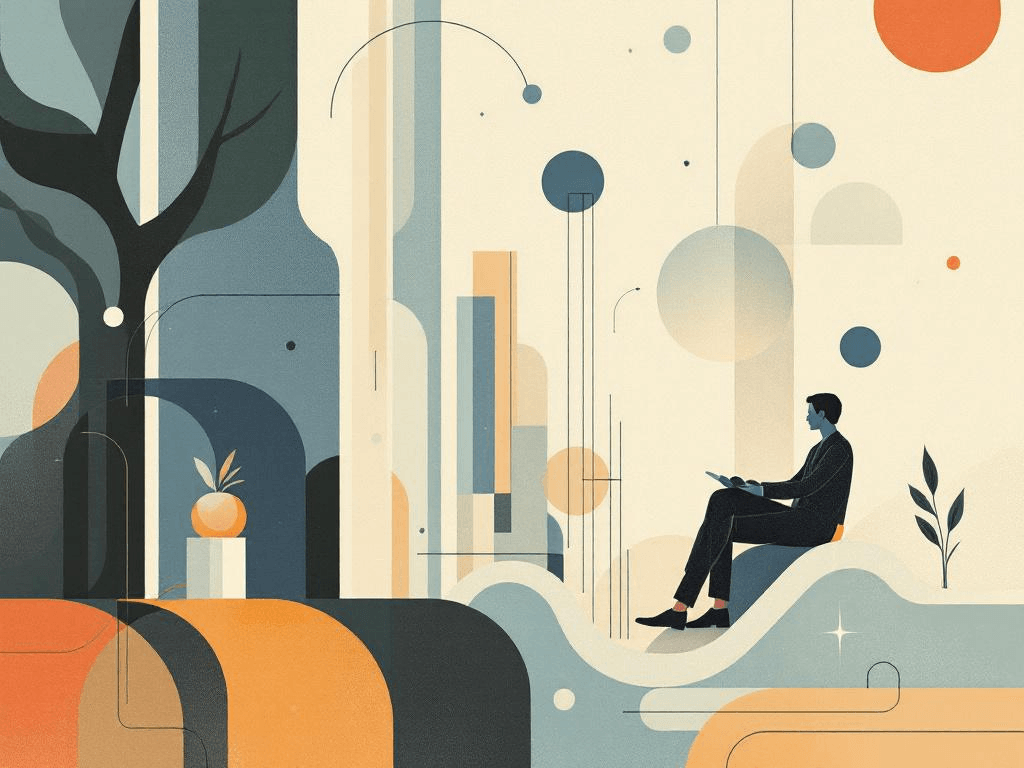 A professional abstract illustration representing the concept of The Architecture of Constraint in Short Fiction