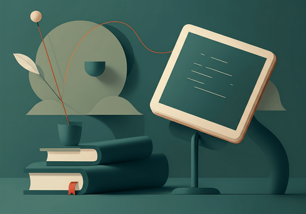 A professional abstract illustration representing the concept of Three quick reader questions in Writing Craft