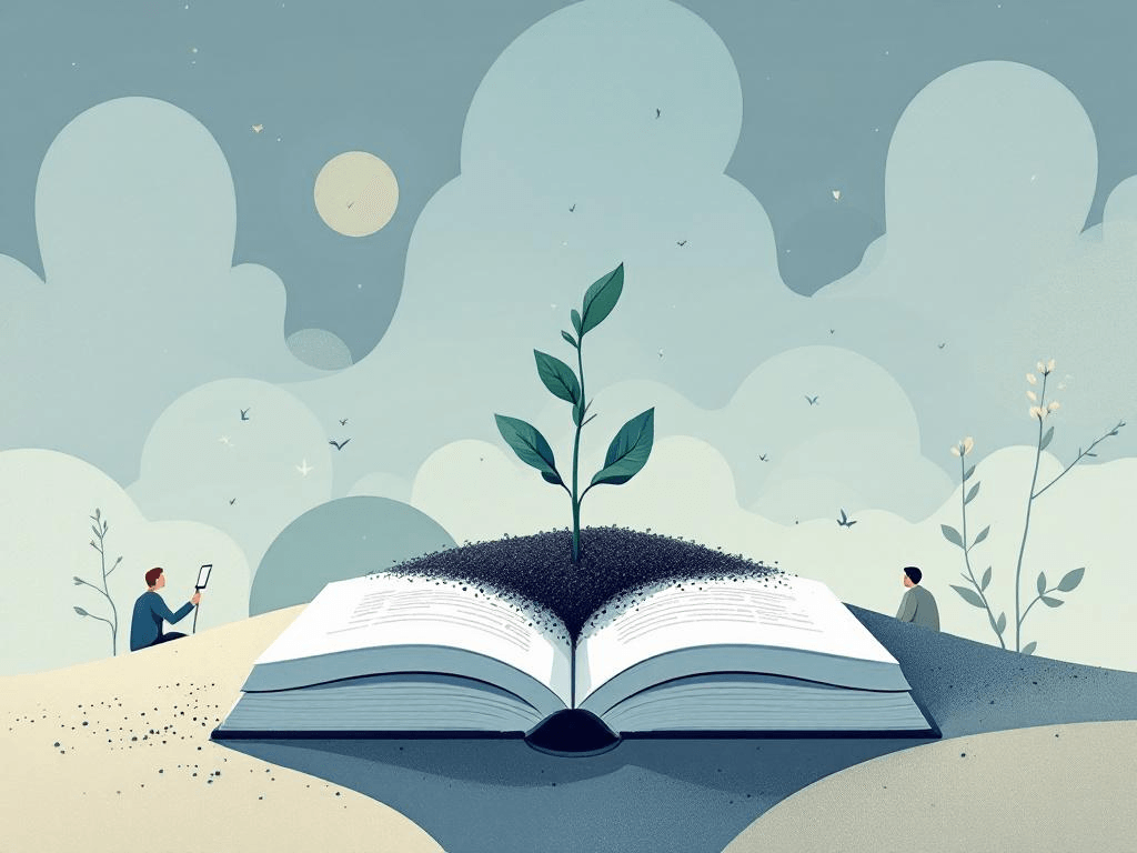 A professional abstract illustration representing the concept of The Seed: Finding an Idea Worth the Constraint in Fiction...