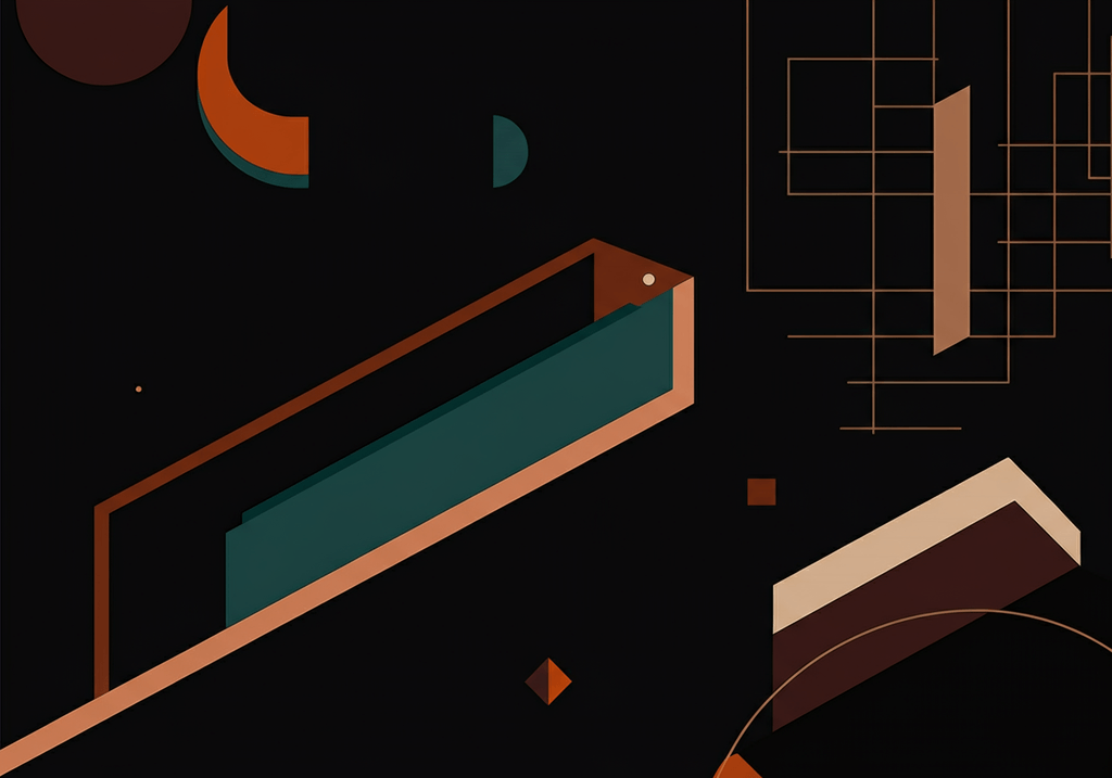 A professional abstract illustration representing the concept of Training the Eye Before the Hand in Writing Craft